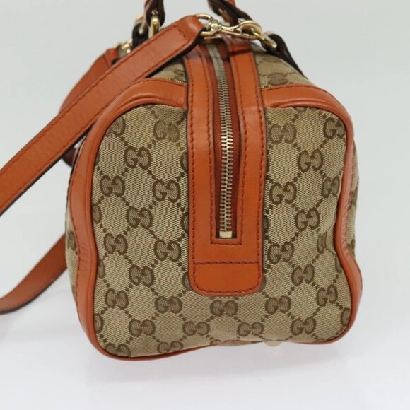 GUCCI GG Canvas Hand Bag 2way Beige Gold 269876 Auth 141858 - Picture 7 of 16